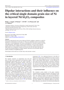 Dipolar interactions and their influence on in layered Ni/Al