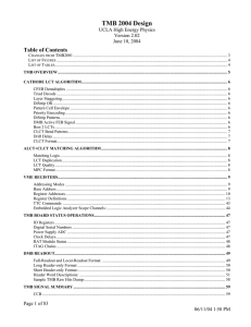 TMB 2004 Design Table of Contents UCLA High Energy Physics Version 2.02