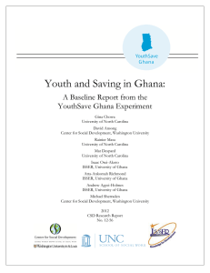 Youth and Saving in Ghana: A Baseline Report from the