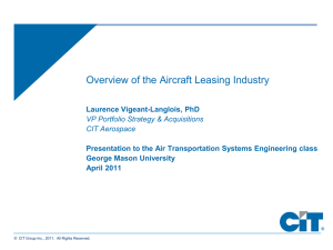 Overview of the Aircraft Leasing Industry