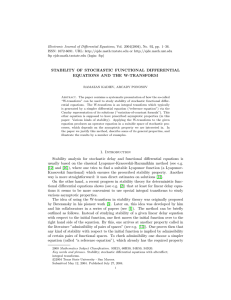 Electronic Journal of Differential Equations, Vol. 2004(2004), No. 92, pp.... ISSN: 1072-6691. URL:  or