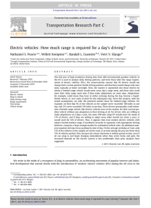 Electric vehicles: How much range is required for a day’s... Nathaniel S. Pearre , , Randall L. Guensler