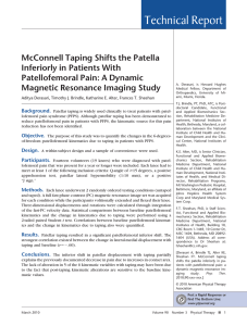 McConnell Taping Shifts the Patella Inferiorly in Patients With