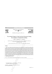 Toy-oriented changes in hand and joint kinematics during ∗