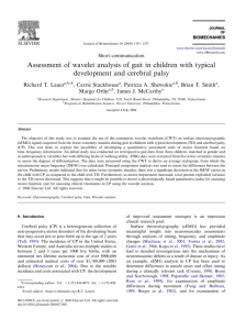 Assessment of wavelet analysis of gait in children with typical