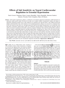 Effects of Salt Sensitivity on Neural Cardiovascular Regulation in Essential Hypertension