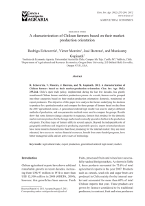A characterization of Chilean farmers based on their market- production orientation