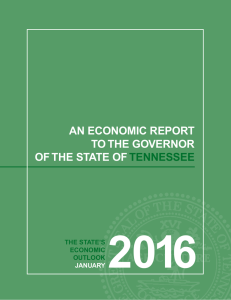 2016 AN ECONOMIC REPORT TO THE GOVERNOR OF THE STATE OF