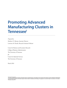 Promoting Advanced Manufacturing Clusters in Tennessee