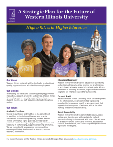 A Strategic Plan for the Future of Western Illinois University Our Vision