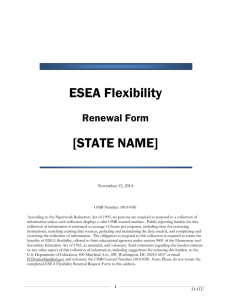ESEA Flexibility [STATE NAME] Renewal Form