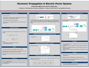 Harmonic Propagation in Electric Power System Dr.Nermeen Mahmoud and Prof. Marija Ilic
