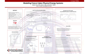 Modeling Future Cyber‐Physical Energy Systems Carnegie Mellon Marija D. Ilić, Le Xie, Usman A. Khan, and José M. F. Moura ABSTRACT