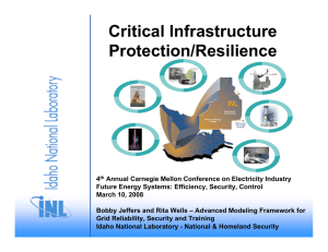 Critical Infrastructure Protection/Resilience