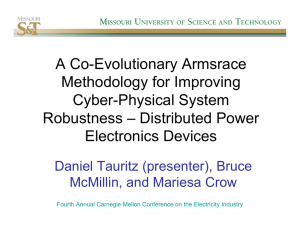 A Co-Evolutionary Armsrace Methodology for Improving Cyber-Physical System Robustness – Distributed Power