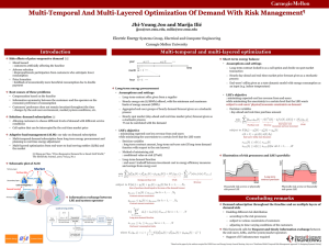 Multi-Temporal And Multi-Layered Optimization Of Demand With Risk Management  Introduction