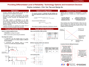 Providing Differentiated Level of Reliability: Technology Options and Investment Decision Motivation
