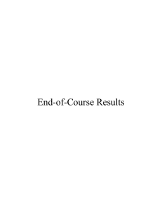 End-of-Course Results