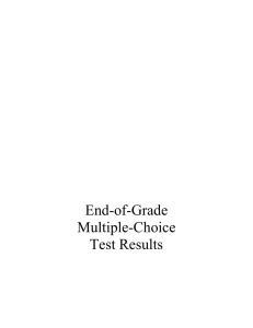 End-of-Grade Multiple-Choice Test Results