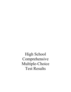 High School Comprehensive Multiple-Choice