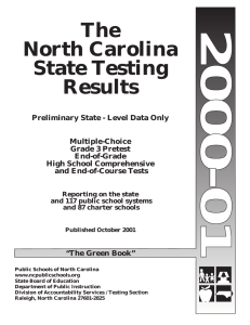 2000-01 The North Carolina State Testing