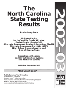 2002-03 The North Carolina State Testing