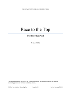Race to the Top Monitoring Plan
