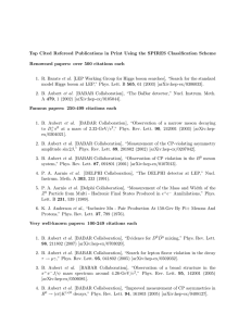 Top Cited Refereed Publications in Print Using the SPIRES Classification... Renowned papers: over 500 citations each
