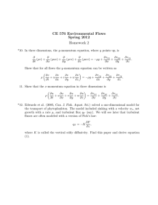CE 576 Environmental Flows Spring 2012 Homework 2