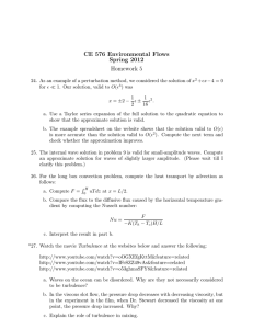 CE 576 Environmental Flows Spring 2012 Homework 5