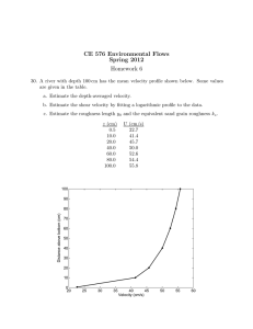 CE 576 Environmental Flows Spring 2012 Homework 6