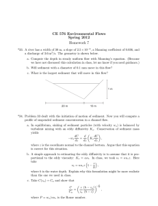 CE 576 Environmental Flows Spring 2012 Homework 7