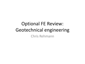 Optional FE Review: Geotechnical engineering Chris Rehmann