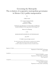 Governing the Metropolis: The evolution of cooperative metropolitan governance