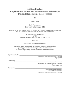 Building Blocked: Neighborhood Politics and Administrative Efficiency in Philadelphia’s Zoning Relief Process