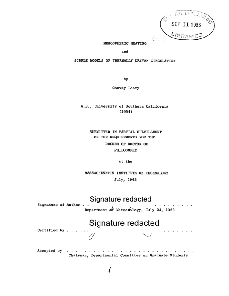 Signature Redacted -1 1963 SEP