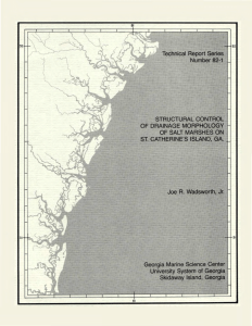 Technical  Report Series Number 82-1 STRUCTURAL CONTROL OF DRAINAGE MORPHOLOGY