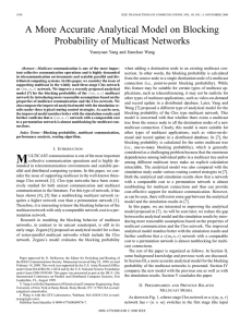 A More Accurate Analytical Model on Blocking Probability of Multicast Networks