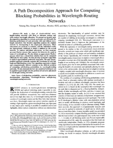A  Path Decomposition  Approach for Computing Networks Member,  IEEE,