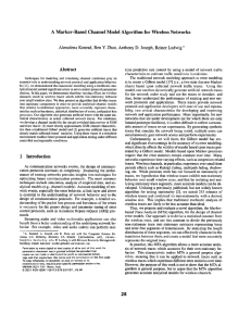 A  Markov-Based  Channel  Model  A l... Almudena Konrad, Ben Y. Zhao, Anthony D. Joseph,  Reiner...