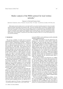 Markov analysis of the PRMA protocol for local wireless networks ∗