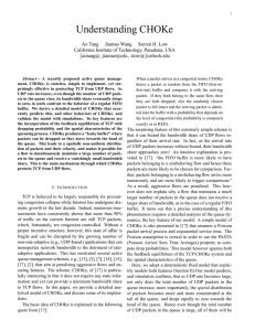 Understanding CHOKe Ao Tang Jiantao Wang Steven H. Low