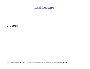 Last Lecture SMTP   1