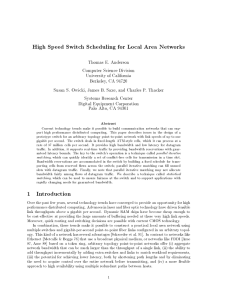 High Speed Switch Scheduling for Local Area Networks