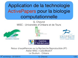 Application de la technologie pour la biologie computationnelle ActivePapers