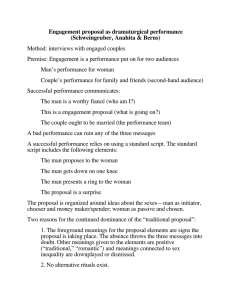 Engagement proposal as dramaturgical performance (Schweingruber, Anahita &amp; Berns)