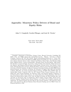 Appendix: Monetary Policy Drivers of Bond and Equity Risks