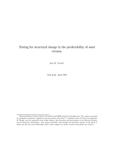 Testing for structural change in the predictability of asset returns.