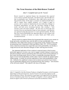 The Term Structure of the Risk-Return Tradeoff