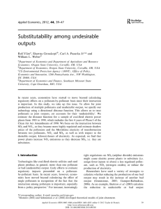 Substitutability  among  undesirable outputs Applied  Economics, 2012,